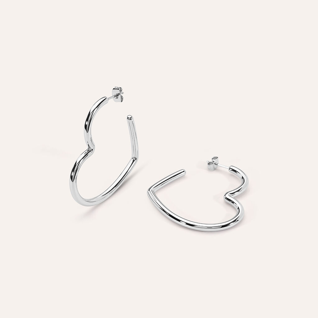 Orecchini A Cerchio Moonlight Acciaio