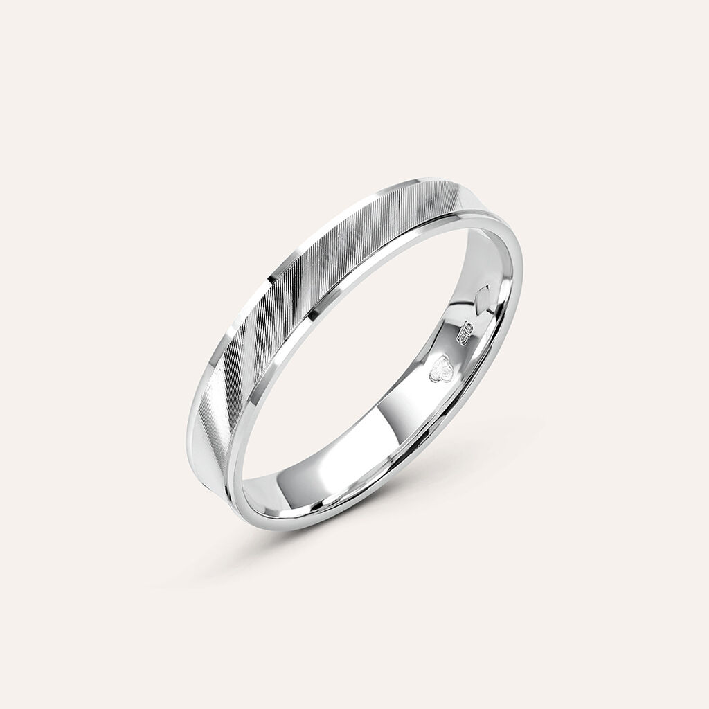 Fede Classica Satinata 3.5 mm Oro Bianco