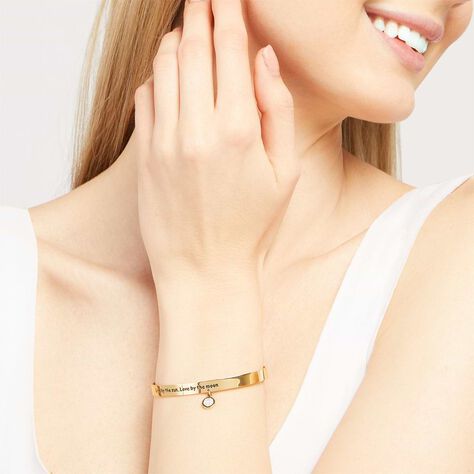 Bangle Lady Message Acciaio Dorato Spirituality e Cristalli - Bracciali Donna | Stroili