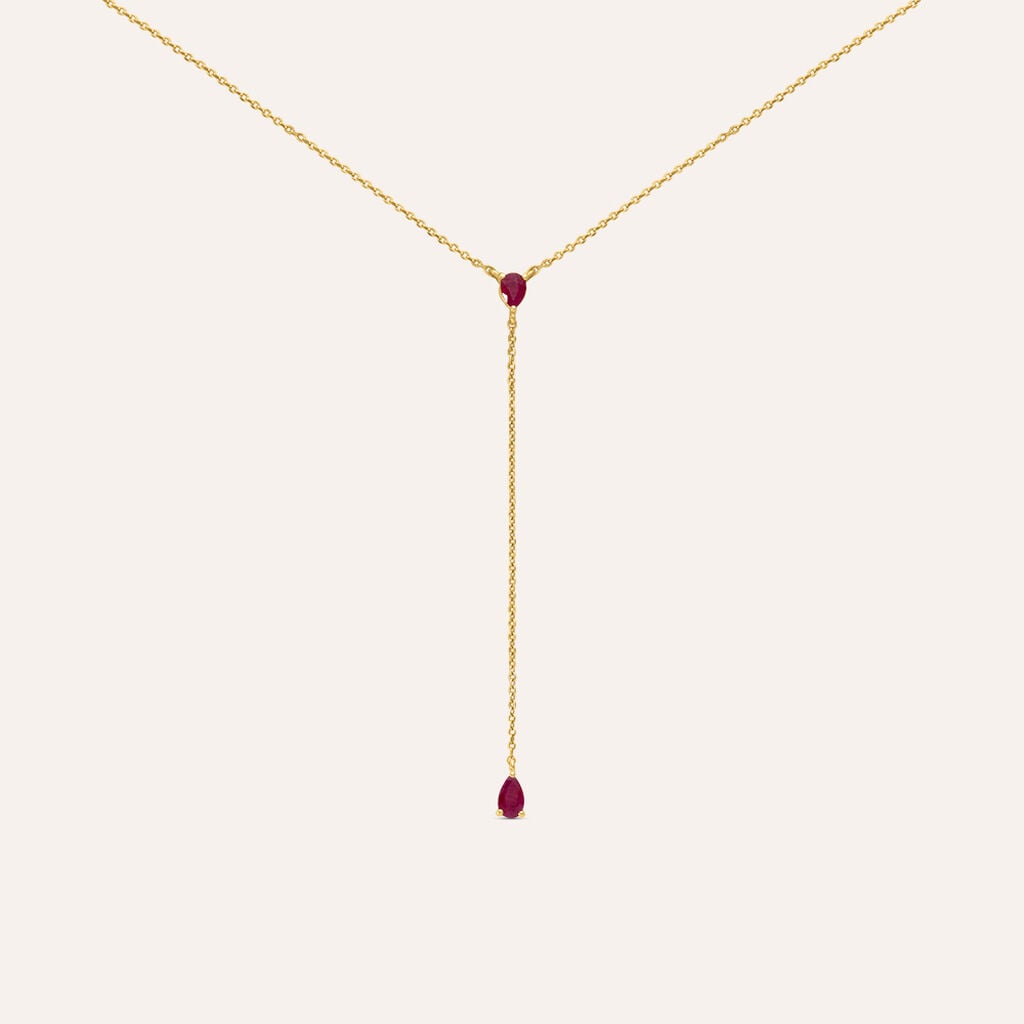 Collana Charlotte Oro Giallo Rubino