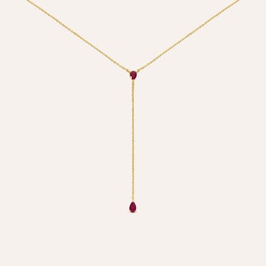 Collana Charlotte Oro Giallo Rubino