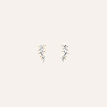Orecchini Lobo Bon Ton Oro Giallo Cubic Zirconia