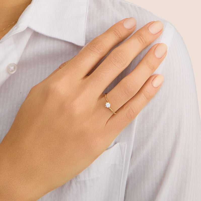 Anello Solitario Valentino Firmamenti Oro Giallo Diamante - Anelli con Pietre Donna | Stroili