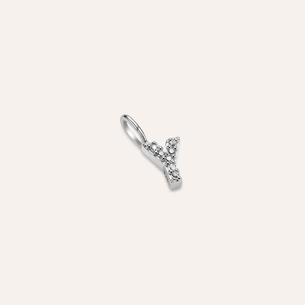 Pendente Love Beats Argento Rodiato Cubic Zirconia