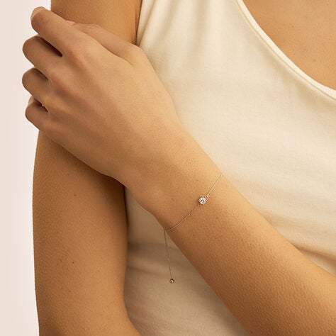 Bracciale Punto Luce Claire Oro Bianco Cubic Zirconia - Bracciali Amicizia Donna | Stroili