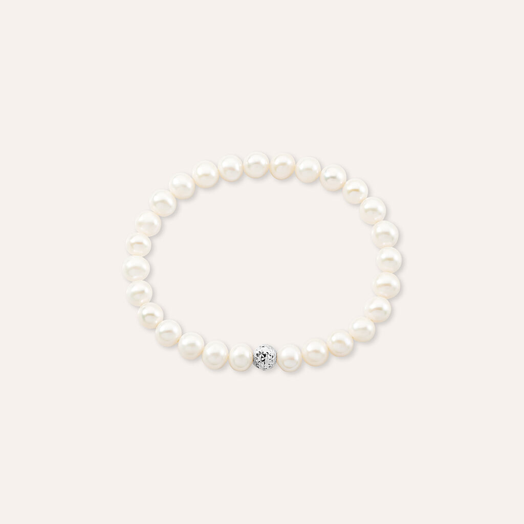 Bracciale Gabrielle Oro Bianco Perla D'Acqua Dolce