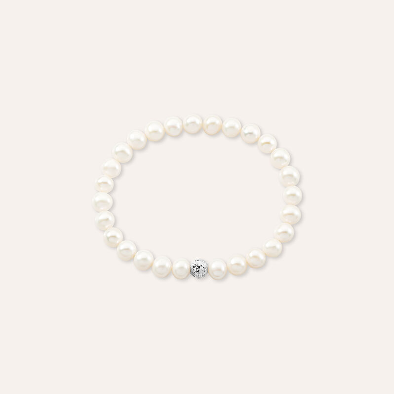 Bracciale Gabrielle Oro Bianco Perla D'Acqua Dolce - Bracciali Donna | Stroili