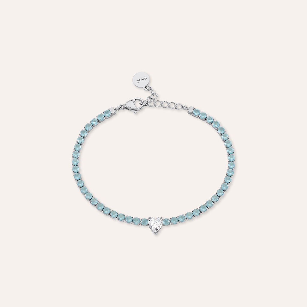 Bracciale Tennis Aura Acciaio Cristallo