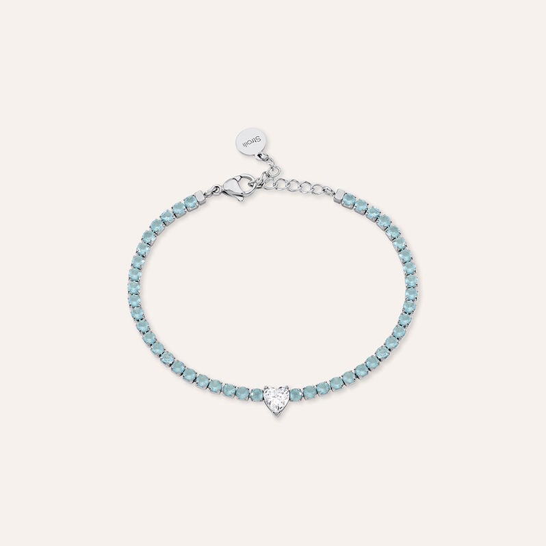 Bracciale Tennis Aura Acciaio Cristallo - Bracciali Tennis Donna | Stroili