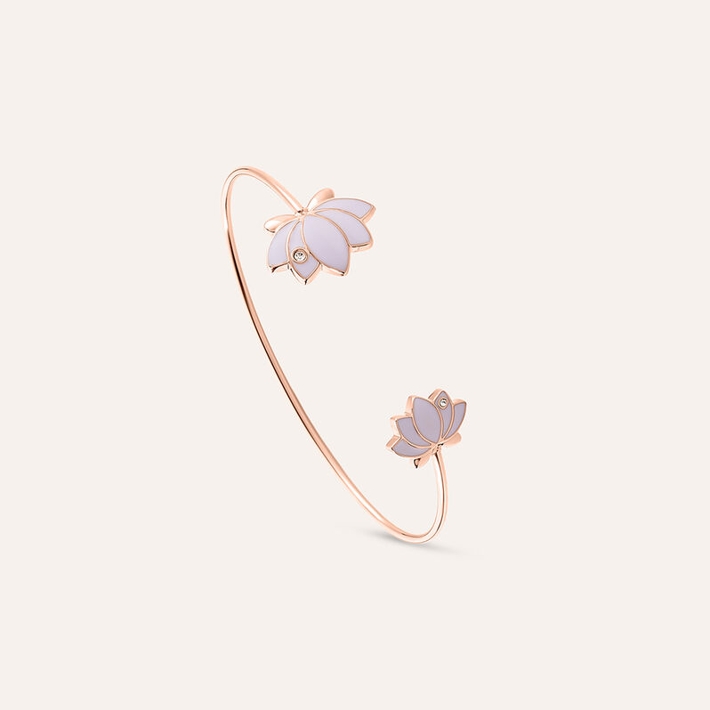 Bangle Lady Sweet Acciaio Rosa Cristallo - Bracciali Rigidi Donna | Stroili