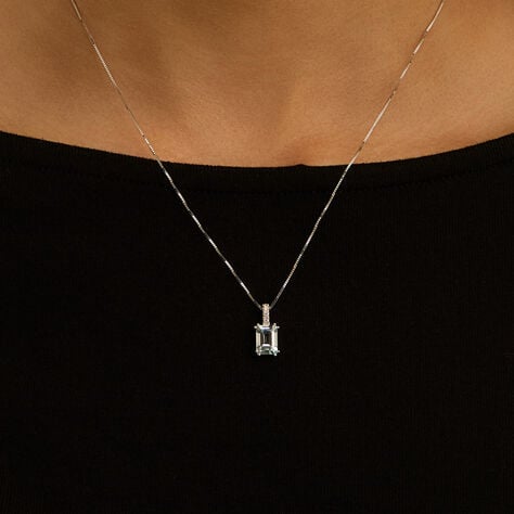 Collana Acquamarina Oro Bianco Acquamarina Diamante - Collane Donna | Stroili
