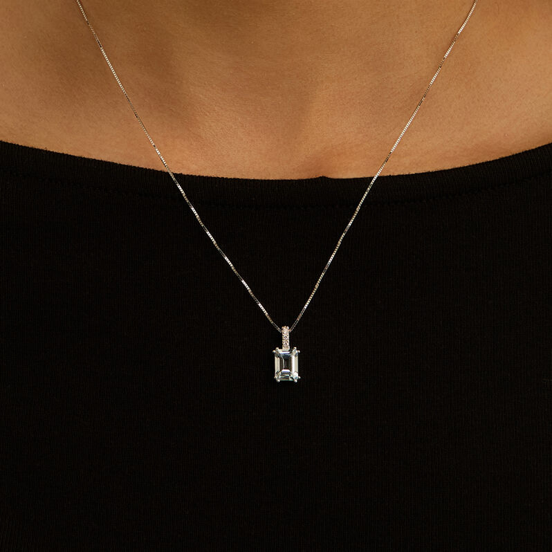 Collana Acquamarina Oro Bianco Acquamarina Diamante - Collane Donna | Stroili