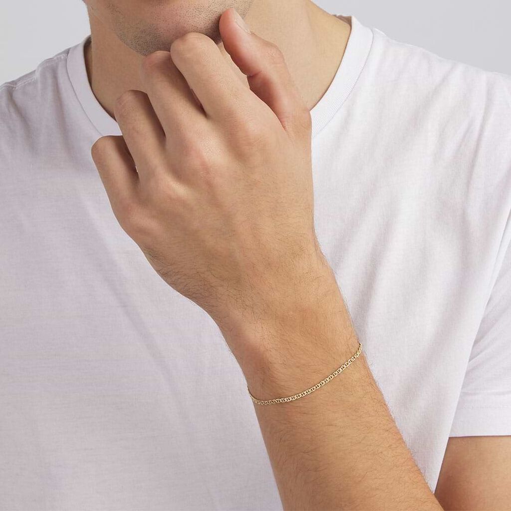 Bracciale Catena Oro Uomo Oro Giallo