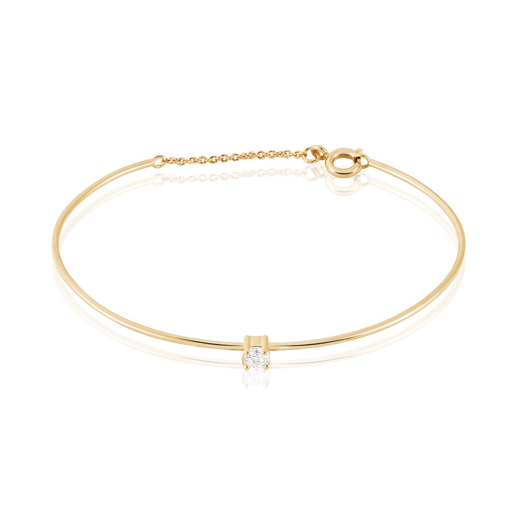 Bangle Golden Dream Placcato Oro Giallo Cubic Zirconia