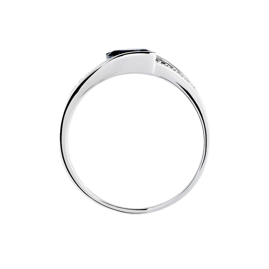Anello Charlotte Oro Bianco Zaffiro Diamante - Anelli con Pietre Donna | Stroili