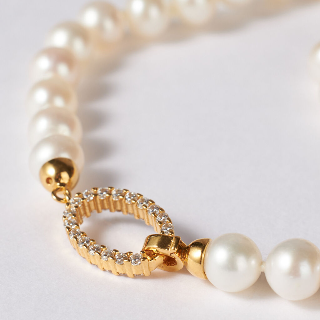 Collana Gabrielle Oro Giallo Perla D'Acqua Dolce - Collane Donna | Stroili
