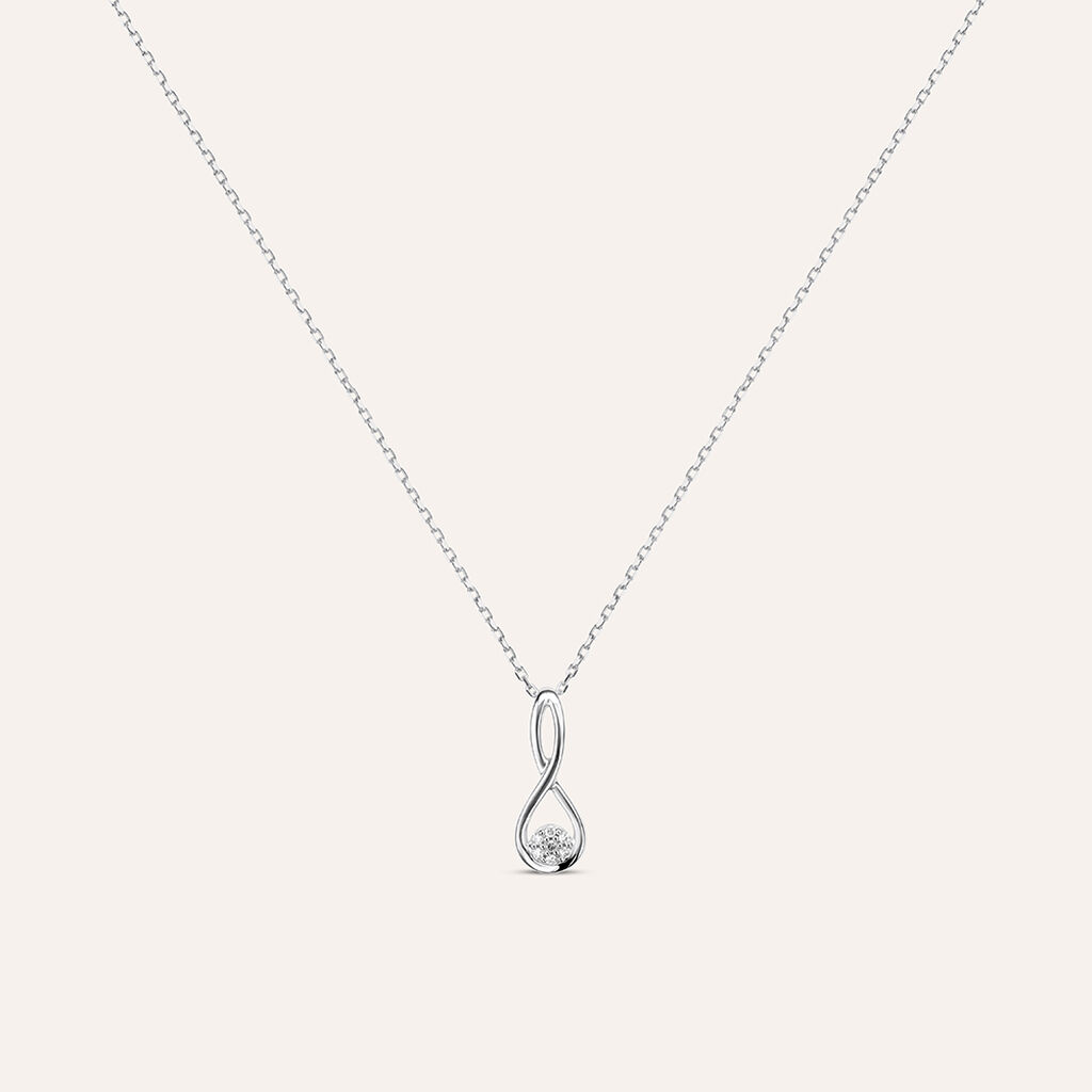 Collana Sophia Oro Bianco Diamante - Collane Donna | Stroili