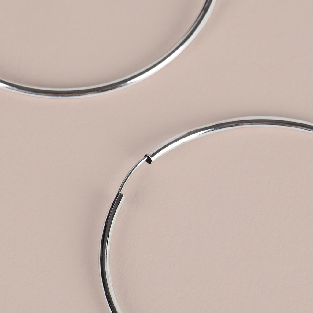 Orecchini A Cerchio Toujours Oro Bianco