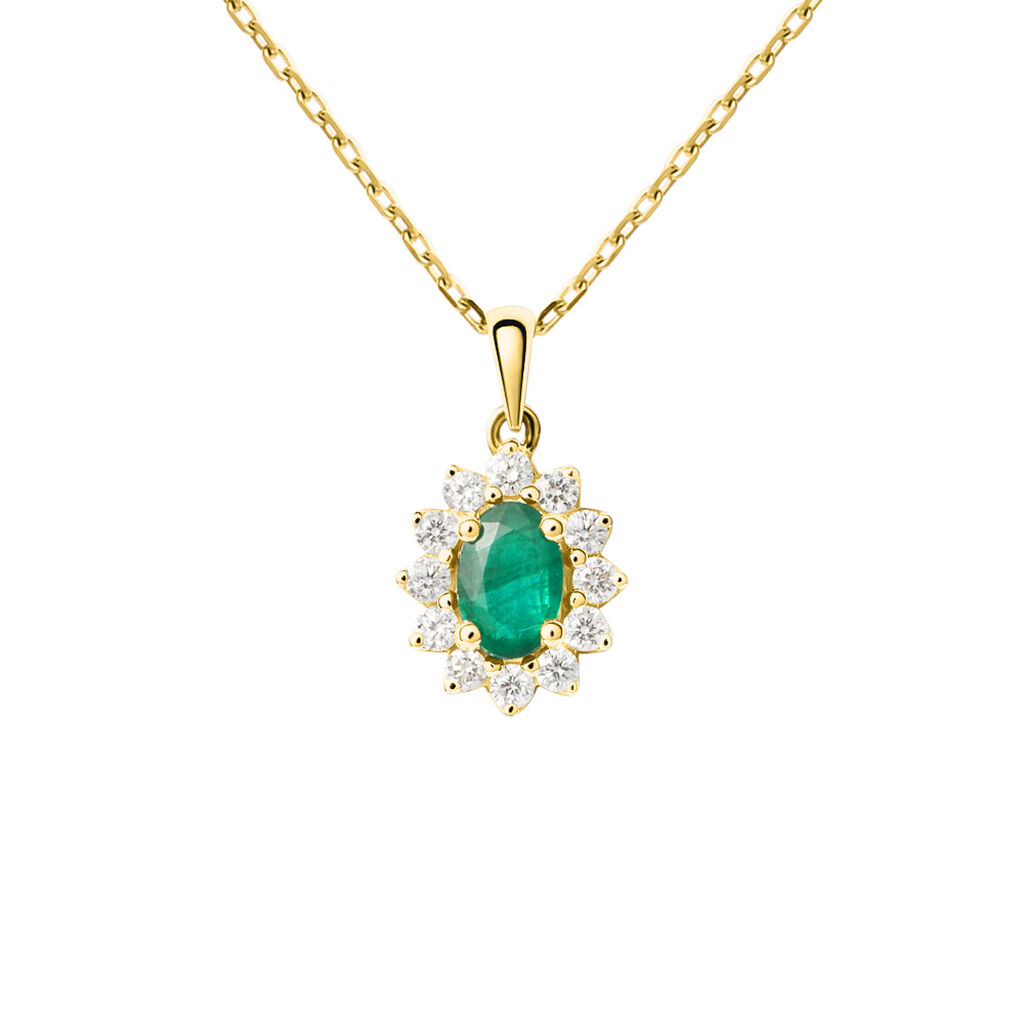Collana Charlotte Oro Giallo Smeraldo Diamante - Collane Donna | Stroili