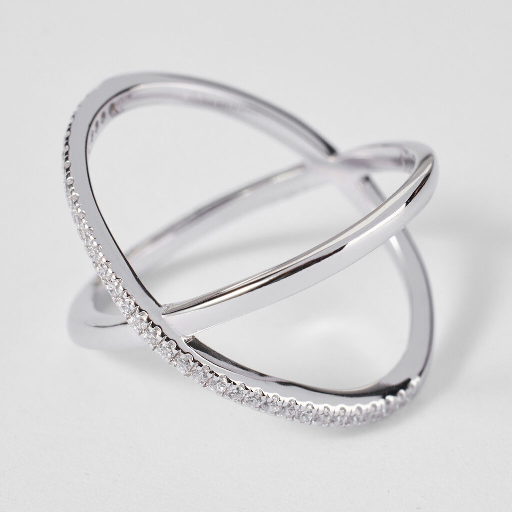 Anello Fantasia Silver Shine Argento Rodiato Cubic Zirconia