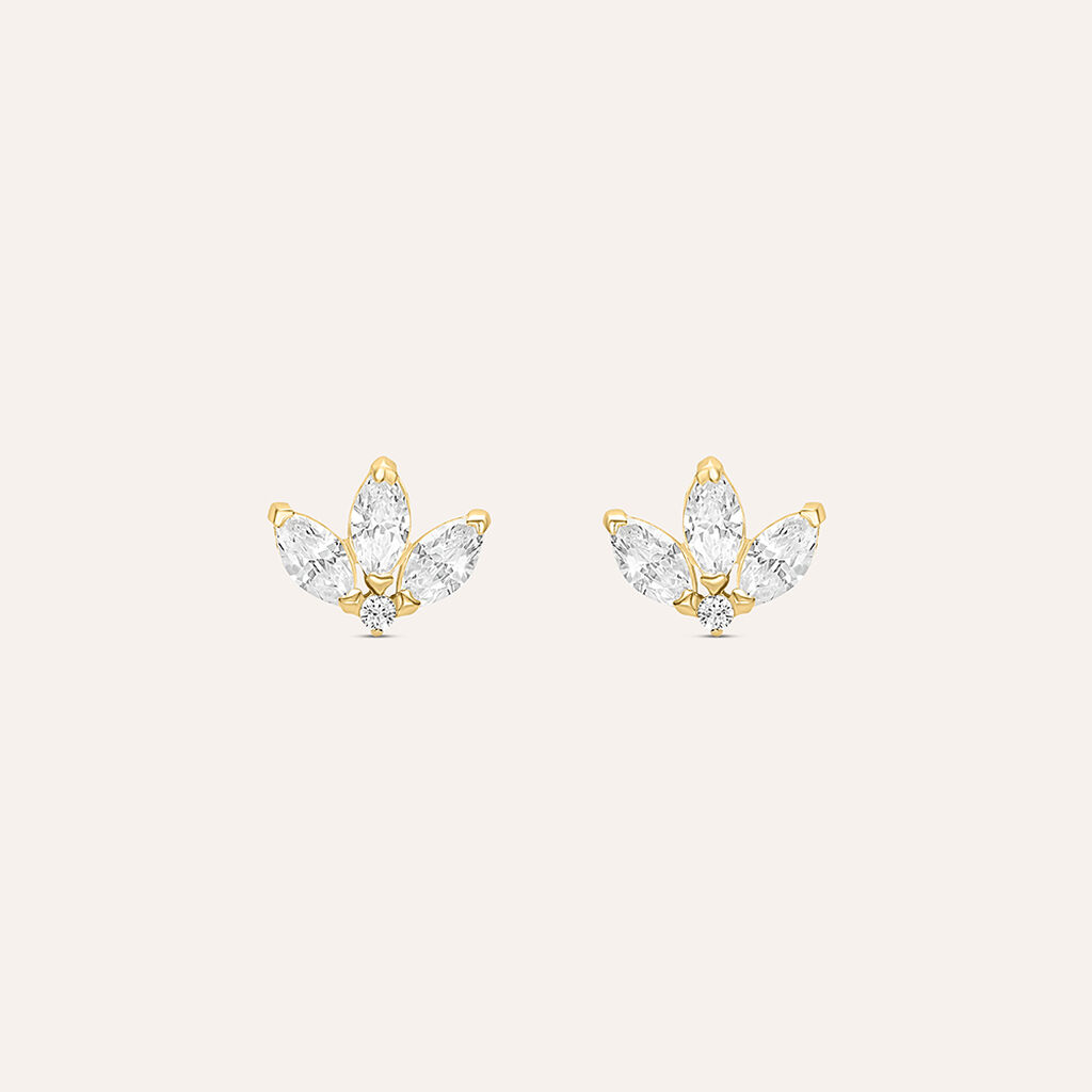 Orecchini Lobo Bon Ton Oro Giallo Cubic Zirconia - Orecchini a Lobo Donna | Stroili