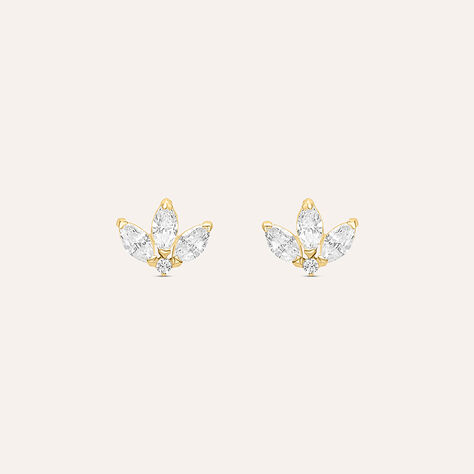 Orecchini Lobo Bon Ton Oro Giallo Cubic Zirconia - Orecchini a Lobo Donna | Stroili