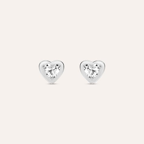 Orecchini Lobo Bon Ton Oro Bianco Cubic Zirconia - Orecchini a Lobo Donna | Stroili