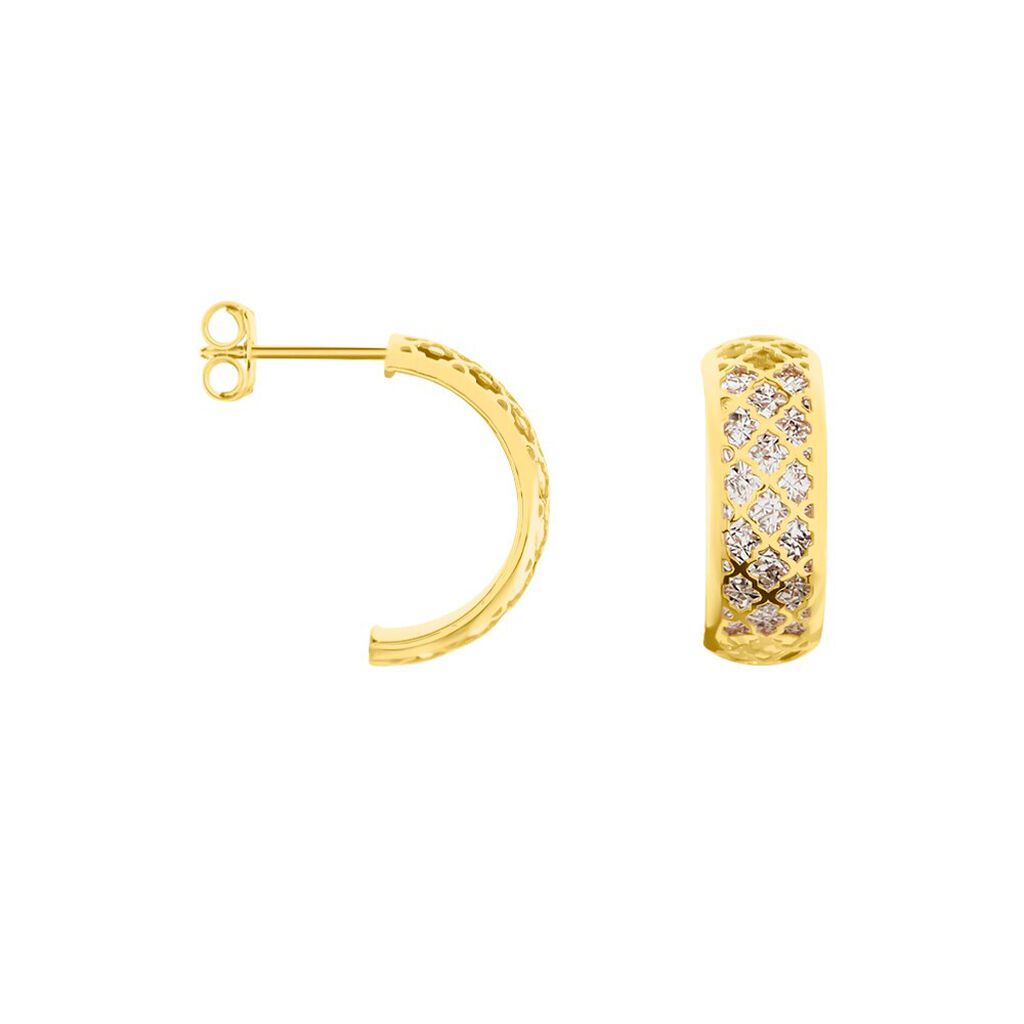 Orecchini A Cerchio Golden Lover Oro Bicolore - Orecchini a Cerchio Donna | Stroili