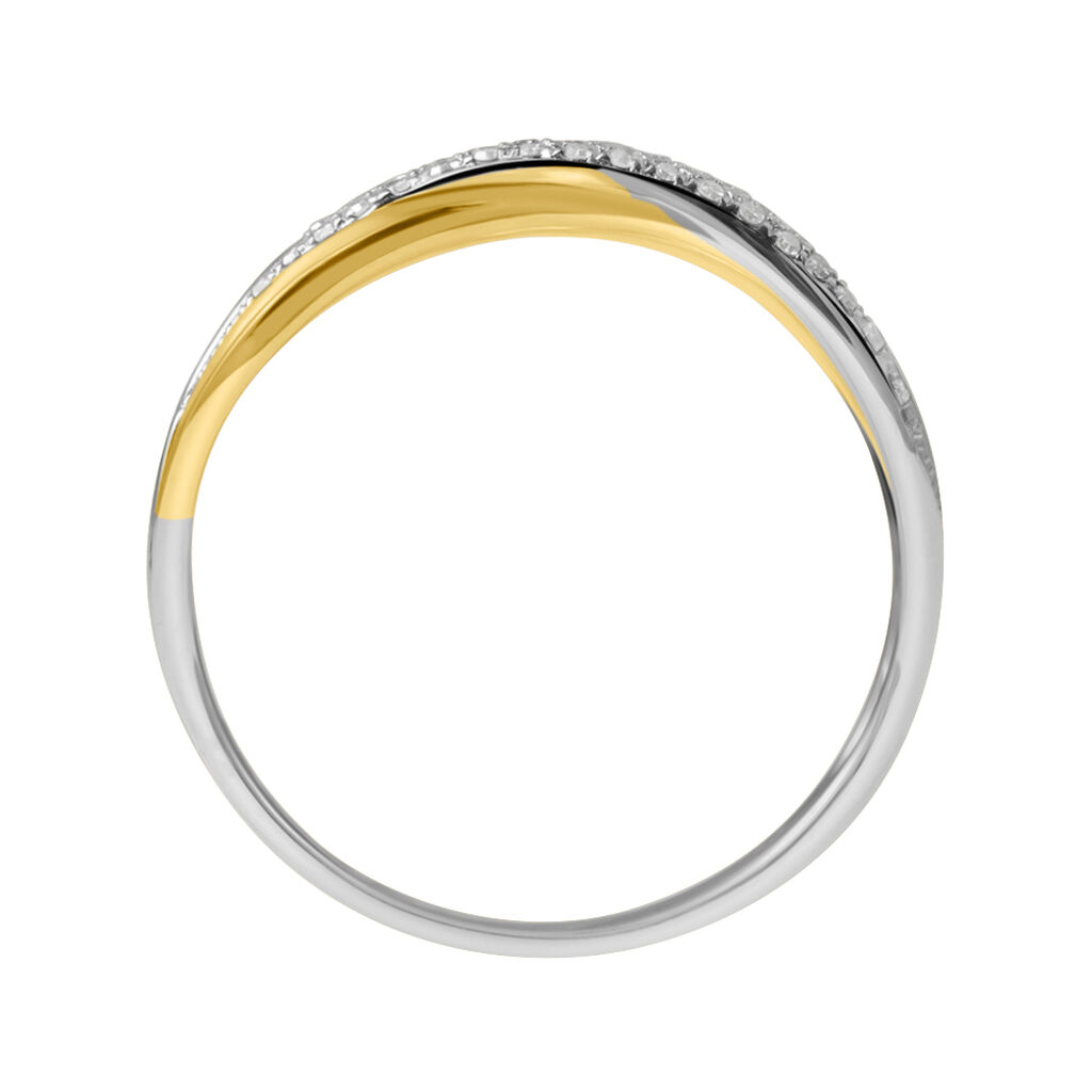 Anello Fascia Sophia Oro Bicolore Diamante