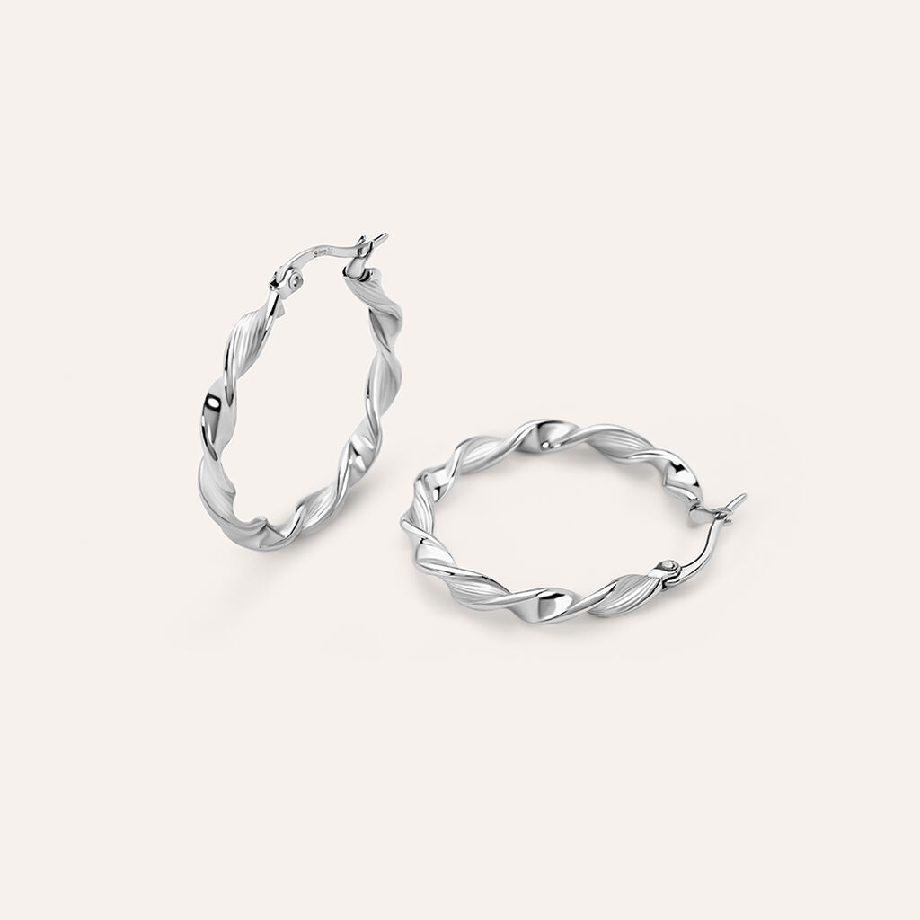 Orecchini A Cerchio Moonlight Acciaio