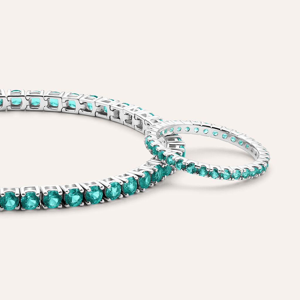 Bracciale Tennis Silver Rainbow Argento Rodiato Cubic Zirconia