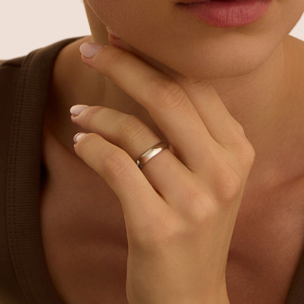 Fede Mantovana 4 mm Oro Bianco