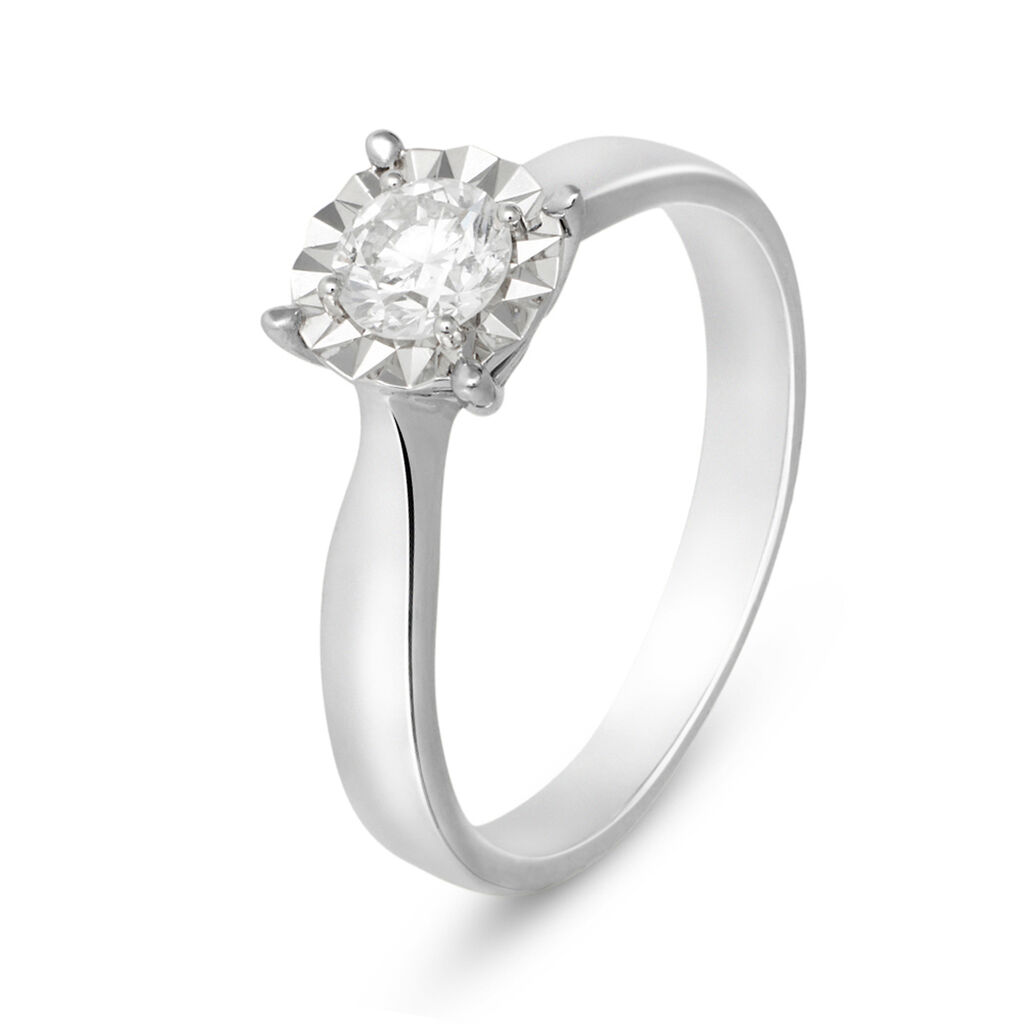 Anello Solitario Diamotion Oro Bianco Diamante