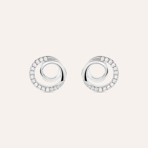 Orecchini Lobo Silver Shine Argento Rodiato Cubic Zirconia - Orecchini a Lobo Donna | Stroili