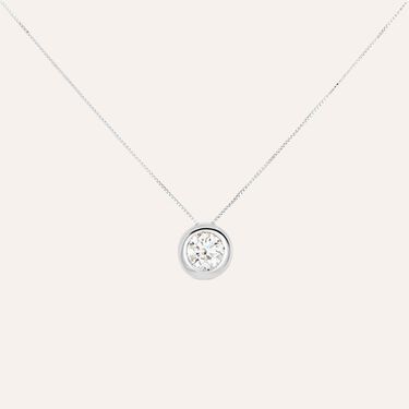 Collana Punto Luce Diamade Oro Bianco Diamante Lab-Grown