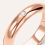 Fede Classica Leggera 4 mm Oro Rosa Diamante