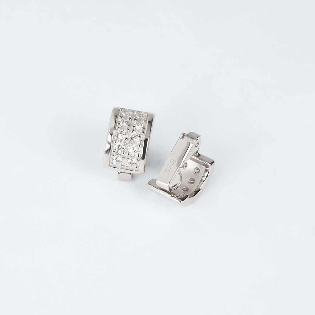 Orecchini Lobo Silver Shine Argento Rodiato Cubic Zirconia