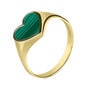 Anello Chevalier Beverly Oro Giallo Malachite