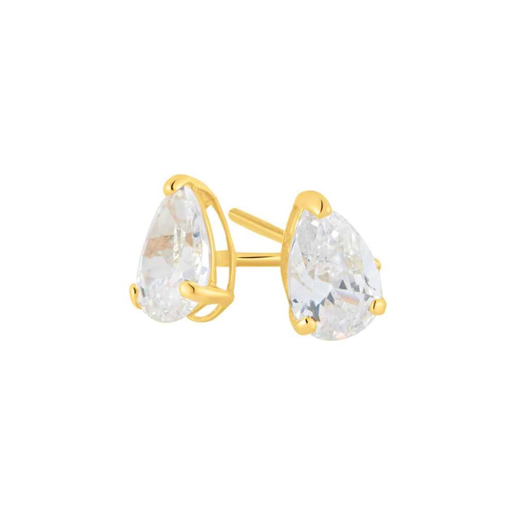 Orecchini Lobo Punto Luce Bon Ton Oro Giallo Cubic Zirconia - Orecchini a Lobo Donna | Stroili