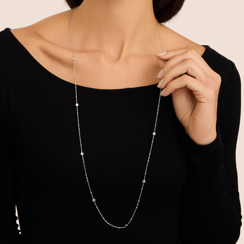 Collana Silver Elegance Argento Rodiato Cubic Zirconia