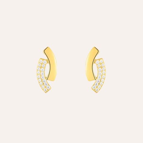 Orecchini A Cerchio Claire Oro Giallo Cubic Zirconia - Orecchini a Cerchio Donna | Stroili