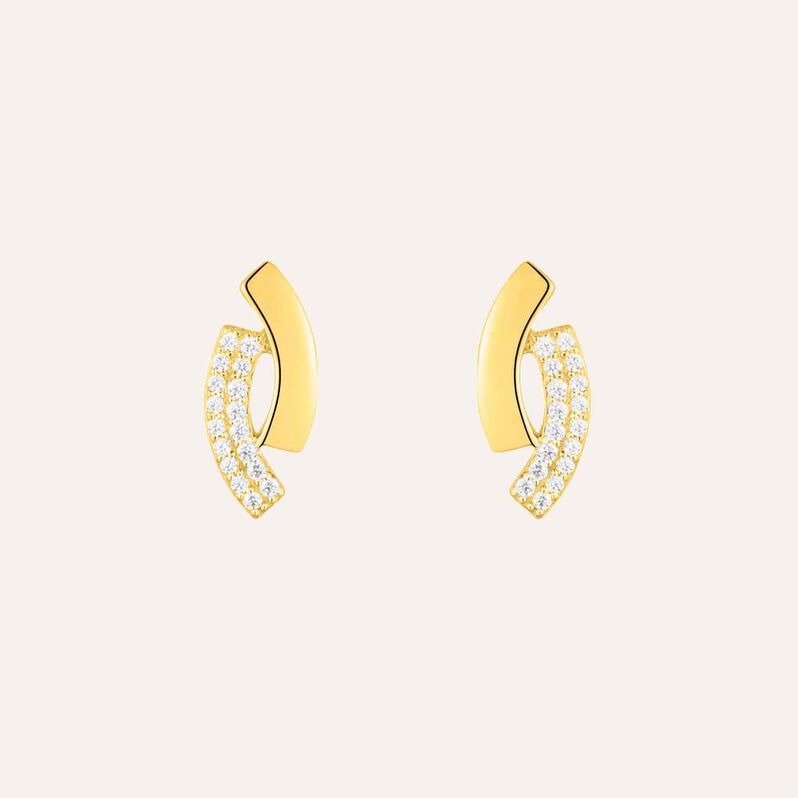 Orecchini A Cerchio Claire Oro Giallo Cubic Zirconia - Orecchini a Cerchio Donna | Stroili