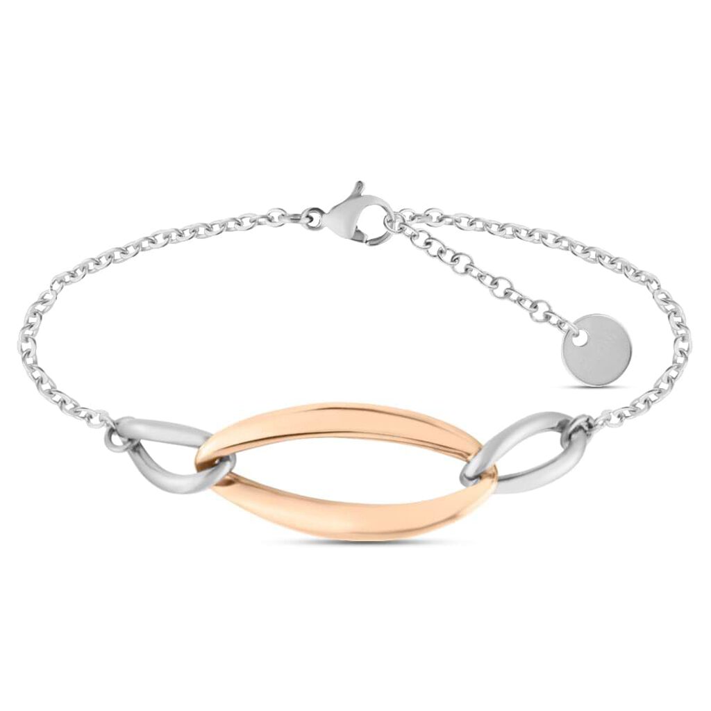Bracciale Lady Code Acciaio Bicolore Bianco / Rosa - Bracciali Donna | Stroili