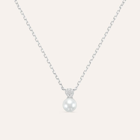 Collana Silver Pearls Argento Rodiato Perla sintentica Cubic Zirconia - Collane Donna | Stroili