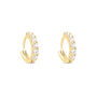 Orecchini A Cerchio Toujours Oro Giallo Cubic Zirconia
