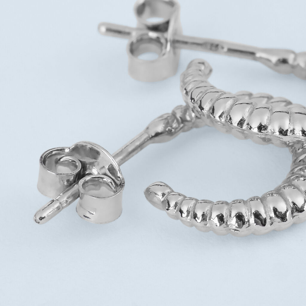 Orecchini A Cerchio Silver Collection Argento Rodiato - Orecchini a Cerchio Donna | Stroili