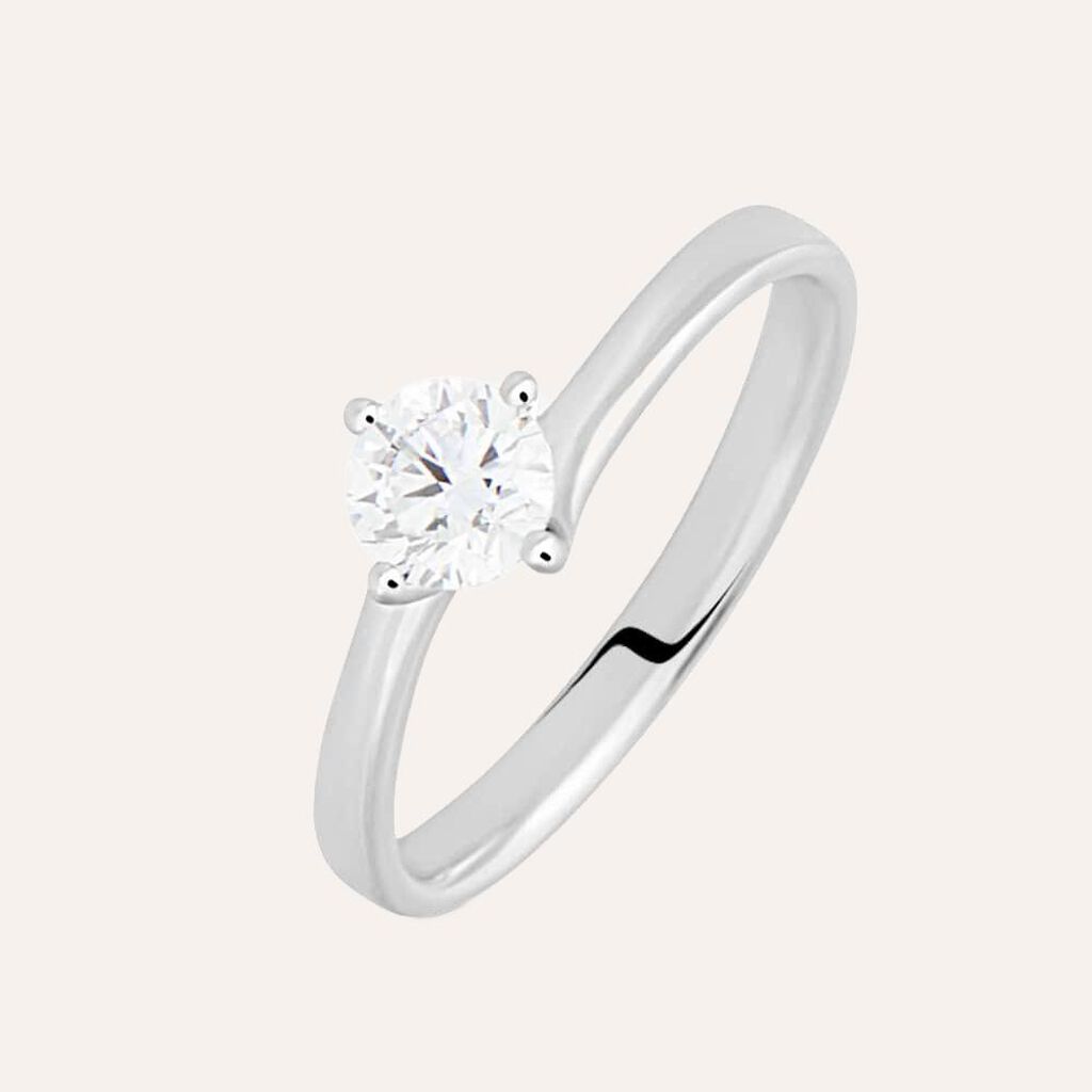 Anello Solitario Valentino Diamade Oro Bianco Diamante Lab-Grown