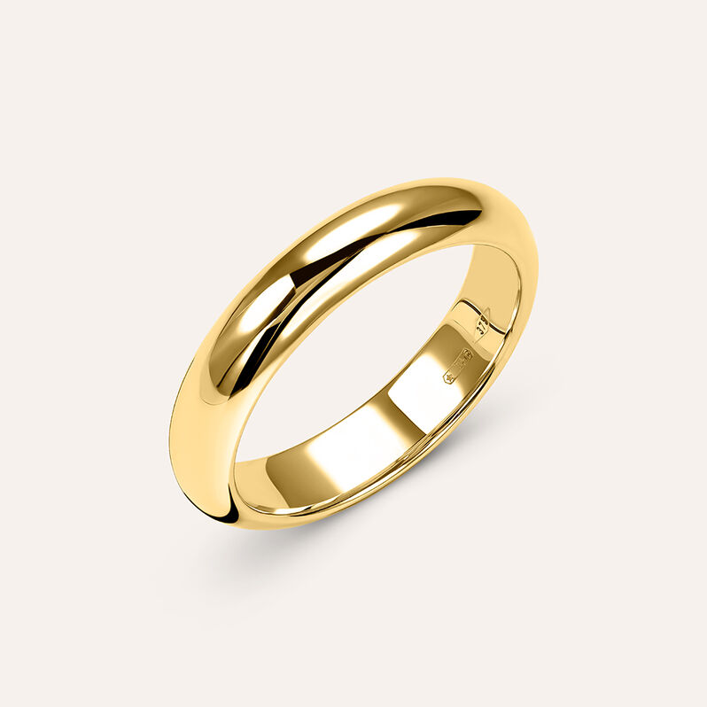 Fede Classica Leggera 4 mm Oro Giallo - Anelli con Incisione Unisex | Stroili