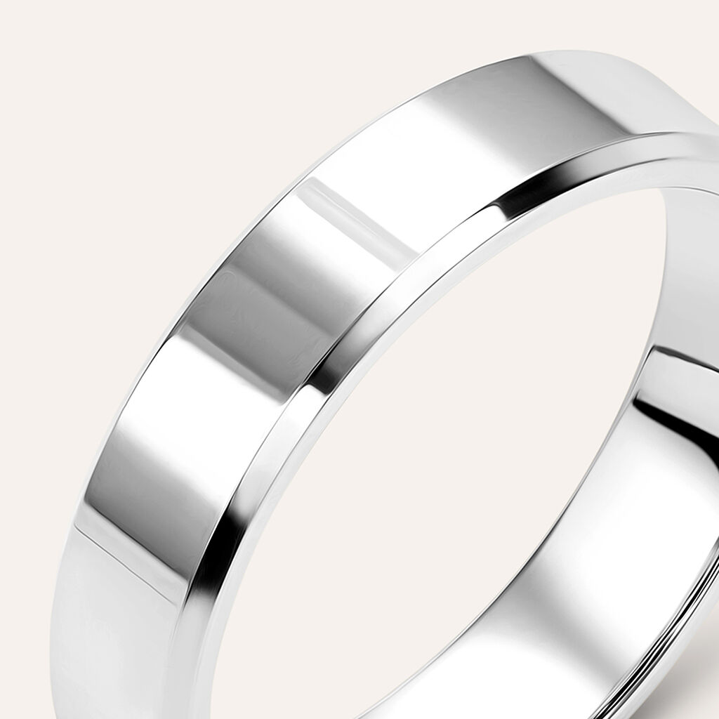 Fede Classica 4.5 mm Oro Bianco - Anelli con Incisione Uomo | Stroili