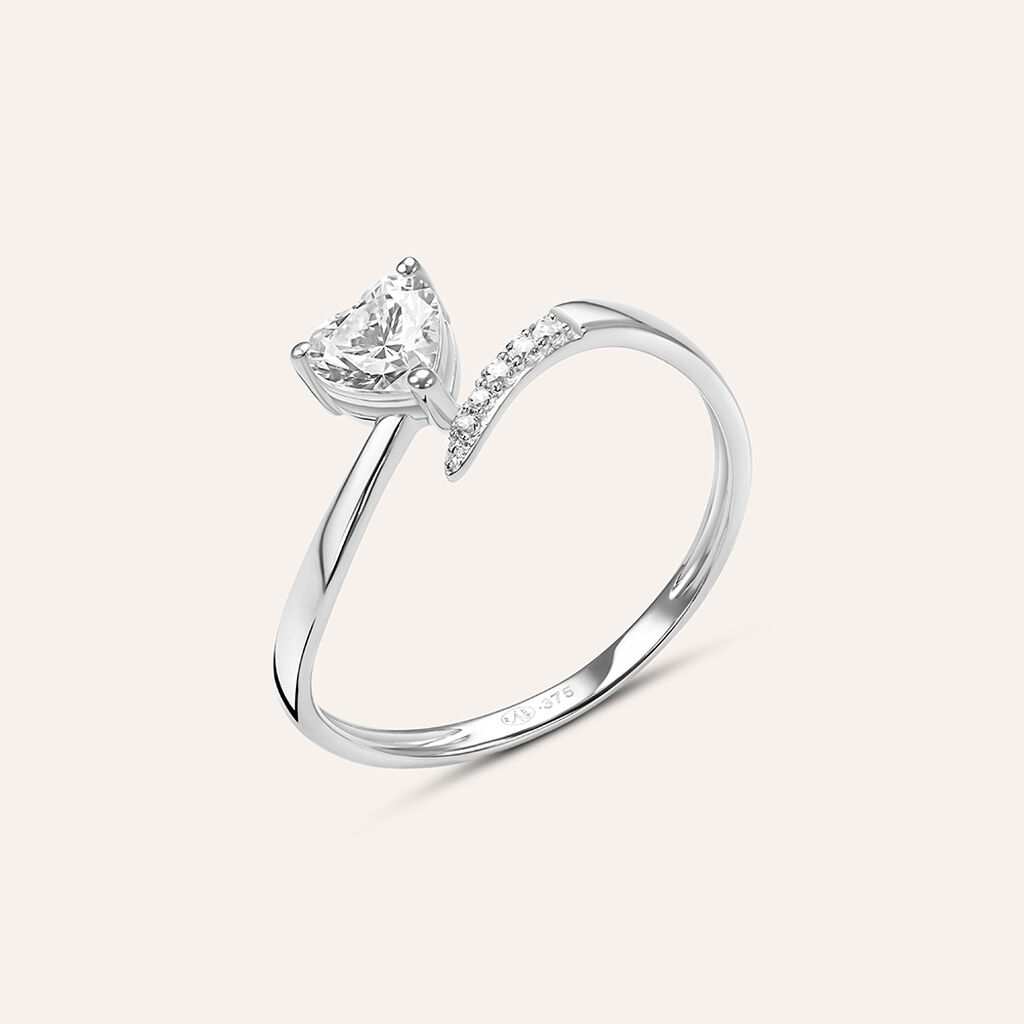 Anello Solitario Claire Oro Bianco Cubic Zirconia